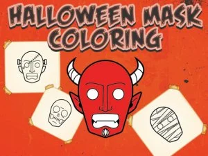 Halloween Mask Coloring Book