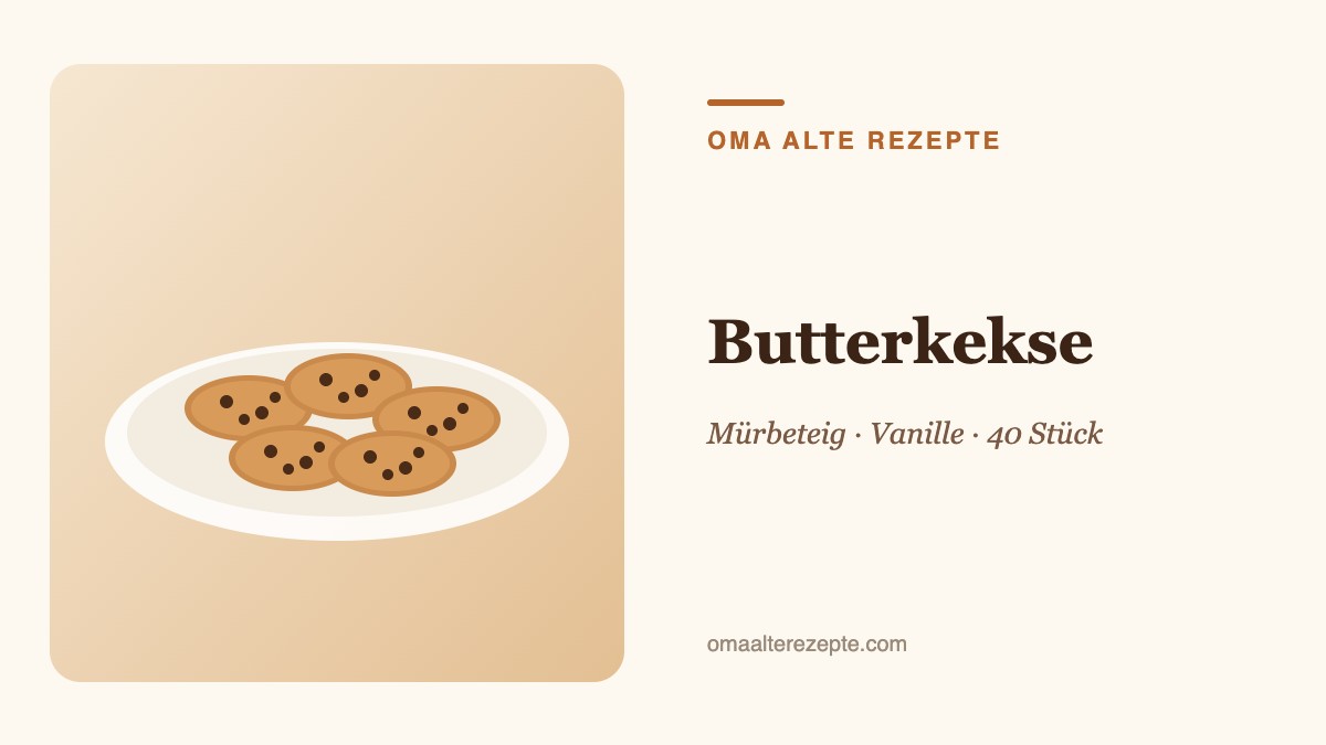 Illustration runder, goldgelber Butterkekse auf einem Teller